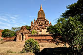 Bagan Myanmar. Temple clusters near the Gubyauknge, Myinkaba. 